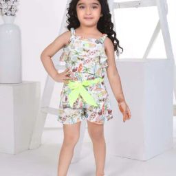 Peppermint Girls White Cotton Printed Jumpsuit-image-75