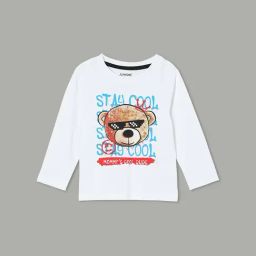 Juniors by Lifestyle Baby Boys White Regular Fit T-Shirt-image-93