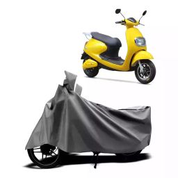 Auto Pearl Two Wheeler Cover with Bag for Techo Electra Emerge BS6, Silver-image-69