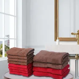 BIANCA [12pc] Zero-Twist 100% Cotton Ultra-Fluffy Towels -4pc Hand, 8pc Face (paradiso) solid-multi-image-29