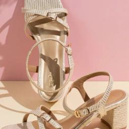 Inc.5 Women's Gold Ankle Strap Sandals-image-99