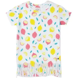 Gini & Jony Kids White Cotton Printed Top-image-81
