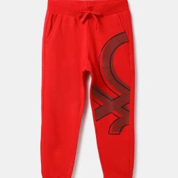 United Colors of Benetton Kids Red Printed Joggers-image-74