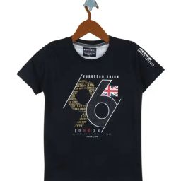 Monte Carlo Boys Dark Navy Printed T-Shirt-image-73