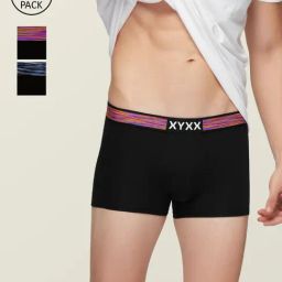 XYXX Black Trunks - Pack of 3-image-22