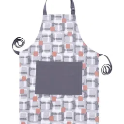 Maspar Grey & Red 100% Cotton 225 GSM Apron - Single Piece-38