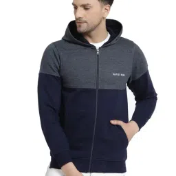 Kalt Navy & Dark Grey Full Sleeves Hooded Sweatshirt-picture-11