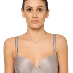 Triumph Grey Half Coverage T-Shirt Bra-17