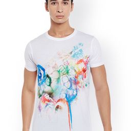 Marvel by Wear Your Mind Men White Printed Round Neck T-shirt-image-92