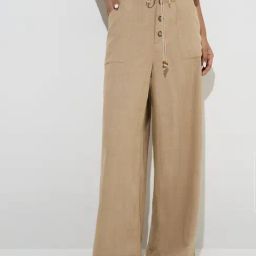 LOV by Westside Beige Wide-Leg Fit High-Rise Trousers-image-95