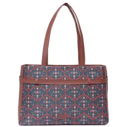 ZOUK Space Blue Printed Large Laptop Tote Handbag-image-79