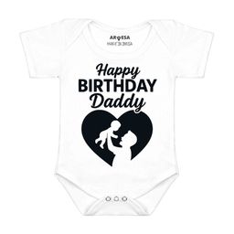 Arvesa Papa First Birthday With Me Printed Bodusuit-image-94