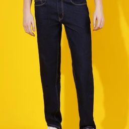 Belliskey Blue Denim Straight Fit Solid Jeans-image-45