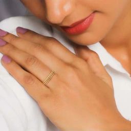 GIVA 925 Sterling Silver Golden Ring for Women-picture-13