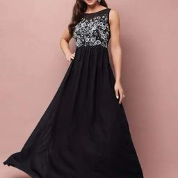 Miss Chase Black Boat Neck Sleeveless Embellished Maxi Dress-image-29