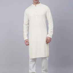 KUNDALI KAKSHAY Men Ethnic Motifs Embroidered Sequinned Kurta with Trouser-57