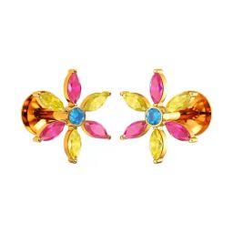 Joyalukkas 22k (916) Blushing Bloom Gold Earrings For Women-image-77