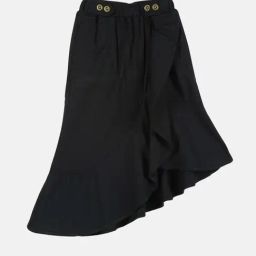 Kiddopanti Kids Black Solid Skirt-image-41