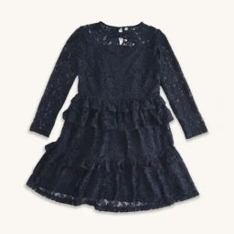Pantaloons Junior Navy Cotton Floral Print Full Sleeves Dress-image-33