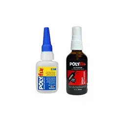 POLYFIX Low Viscosity Instant Glue and Spray Activator Combo Kit 20 g+20 ml for Quick and Strong Bonding-16