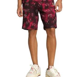 Puma NRP India Classics Black & Red Regular Fit Printed Shorts-picture-3