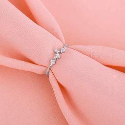 GIVA 92.5 Sterling Silver Heartpulse Adjustable Ring for Womens and Girls-image-27