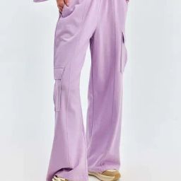 Cover Story Purple Cotton Comfort Fit Cargos-image-97