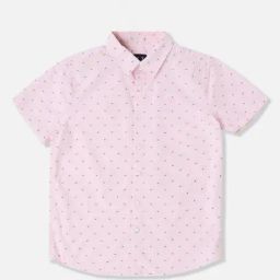 Allen Solly Boys Pink Cotton Printed Shirt-image-77