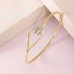 Mia by Tanishq 14k (585) Yellow Gold Diamond Bangle for Women-picture-13