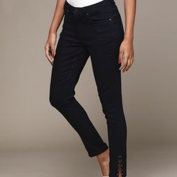 bebe Women Dark Indigo Denim Daze Super Skinny Fit Stretchable Jeans-image-32