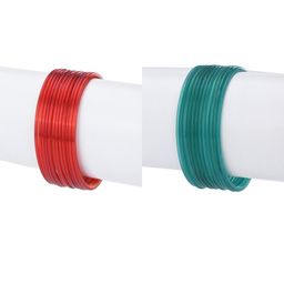 1ST TIME Set Of 24 Red Alloy Bangles-picture-6