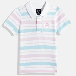 Allen Solly Junior Boys Striped Polo Collar Pure Cotton T-shirt-image-11