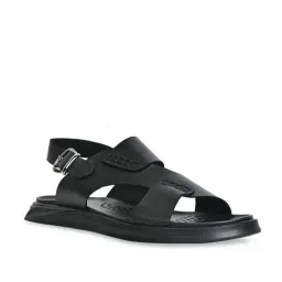 Regal Men's Black Back Strap Sandals-12