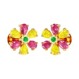 Joyalukkas 22k (916) Timeless Petal Gold Stud Earrings For Women-image-73