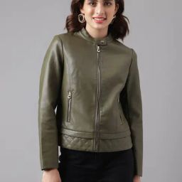 Latin Quarters Olive Biker Jacket-80