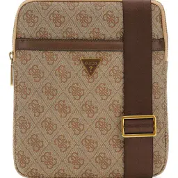 GUESS Beige MILANO Printed Medium Cross Body Bag-picture-9