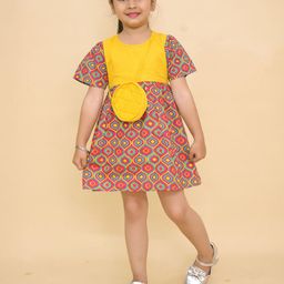 LITTLE GINNIE Girls Printed Cotton Dress-image-63