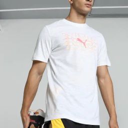 Puma White Regular Fit Printed Sports T-Shirt-image-90