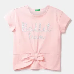 United Colors of Benetton Kids Peach Printed T-Shirt-picture-15