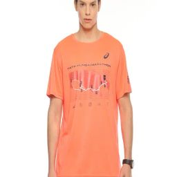Asics Flash Coral  Regular Fit Printed Sports T-Shirt-image-55