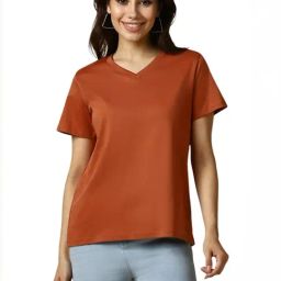 Allen Solly Brown Cotton Graphic Print T-Shirt-picture-20