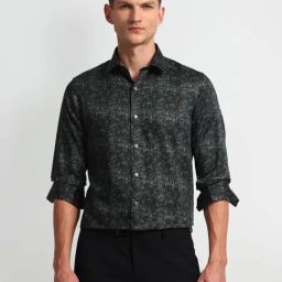 Arrow New York Green Cotton Slim Fit Floral Print Shirt-image-58