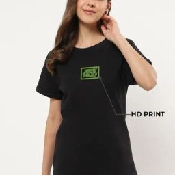 Bewakoof Black Boyfriend Fit Graphic T-Shirt-image-100