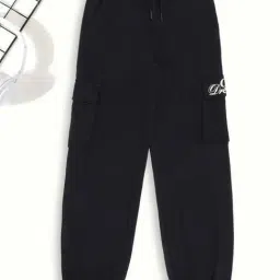 Pantaloons Junior Girls Jet Black Joggers-picture-7