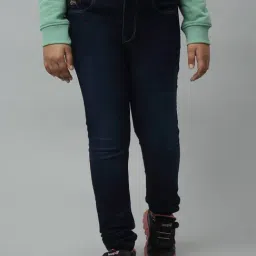 Cantabil Kids Dark Blue Solid Jeans-image-93