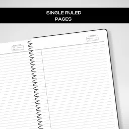 Pragya Spiral A4 Single Ruled Notebook 58/60 GSM 400 Pages with 21x29.7 cm (Pack of 4) image 4