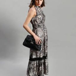 Vero Moda Brown & Beige Printed Maxi Dress-picture-40
