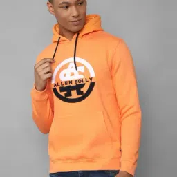 Allen Solly Orange Cotton Regular Fit Printed Hooded Sweatshirt-picture-47
