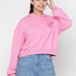 Lil Tomatoes Kids Pink Solid Full Sleeves Sweatshirt-image-77