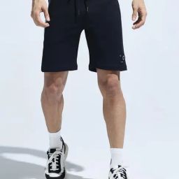 Domin8 Black Regular Fit Shorts-image-78